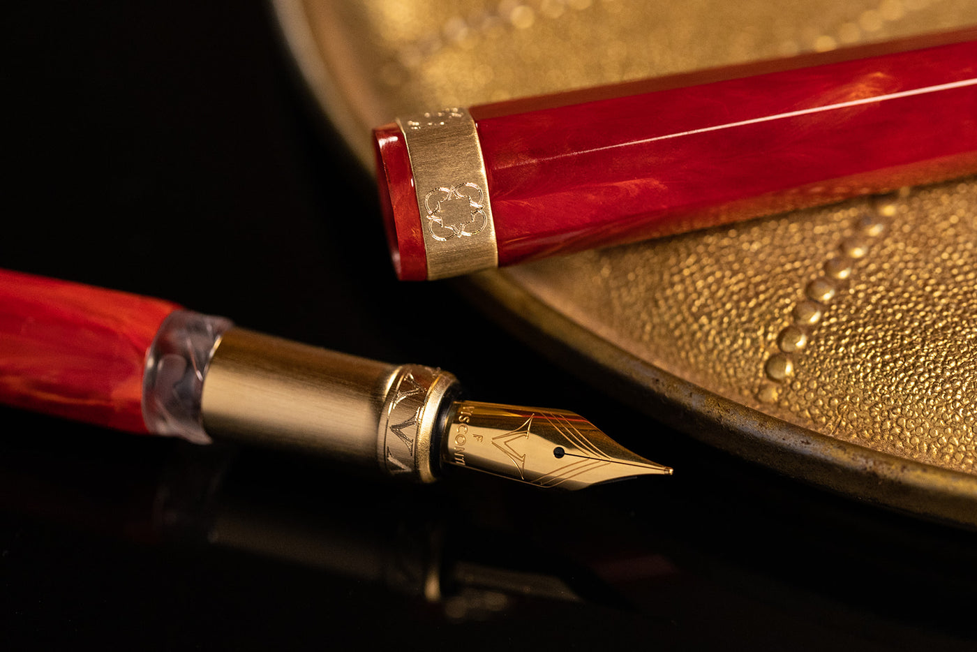 Visconti Opera Gold Fountain Pen - Red