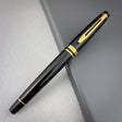 Waterman Expert Rollerball Pen - Black w/ Gold Trim | Atlas Stationers.