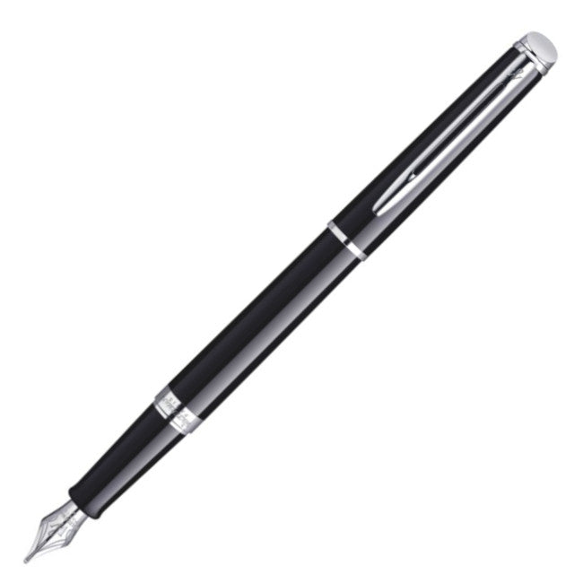 筆記具 Waterman Waterman Hemisphere Fountain Pen - Black w/ Silver Trim – Atlas