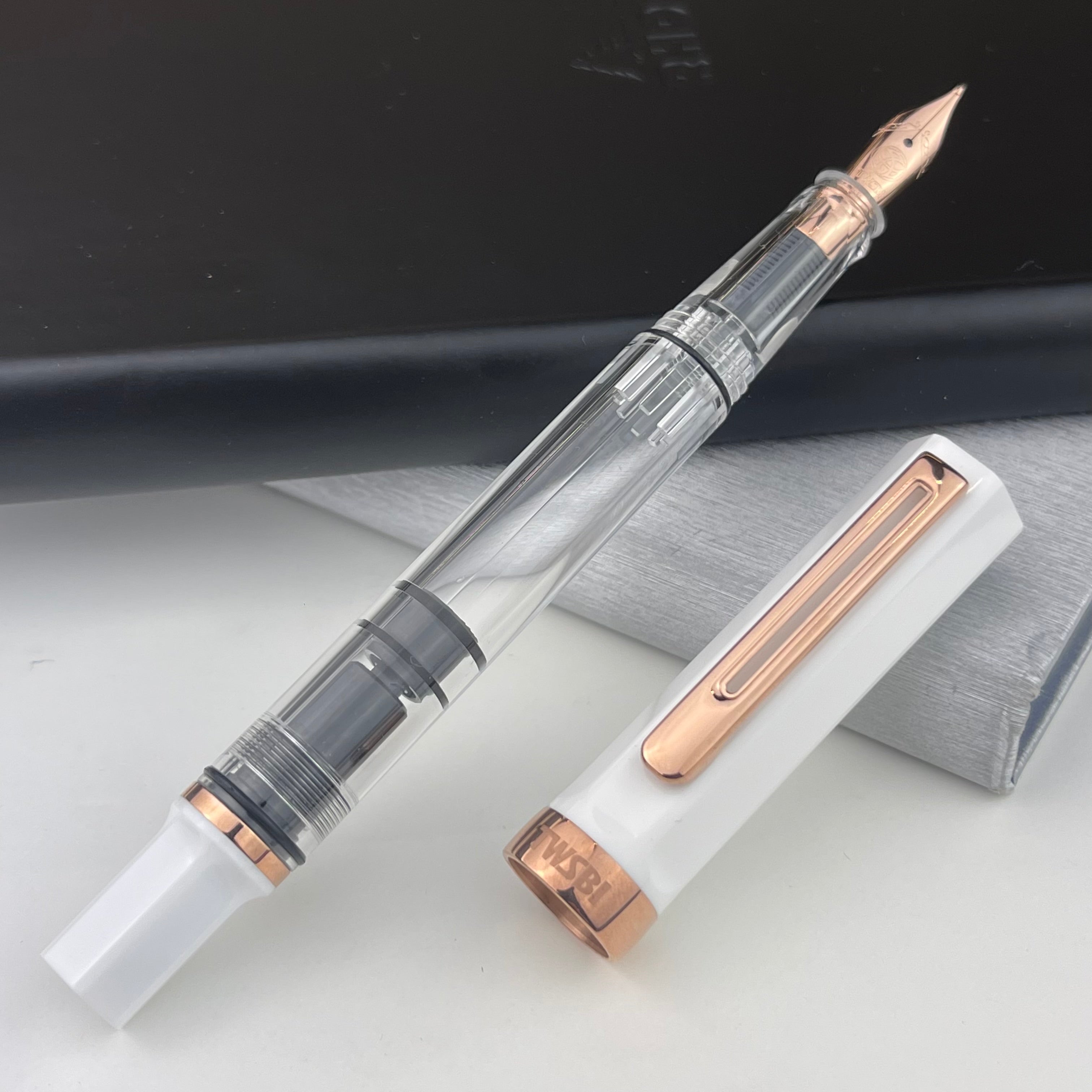 TWSBI Eco Fountain Pen - White w/ Rose Gold – Atlas Stationers