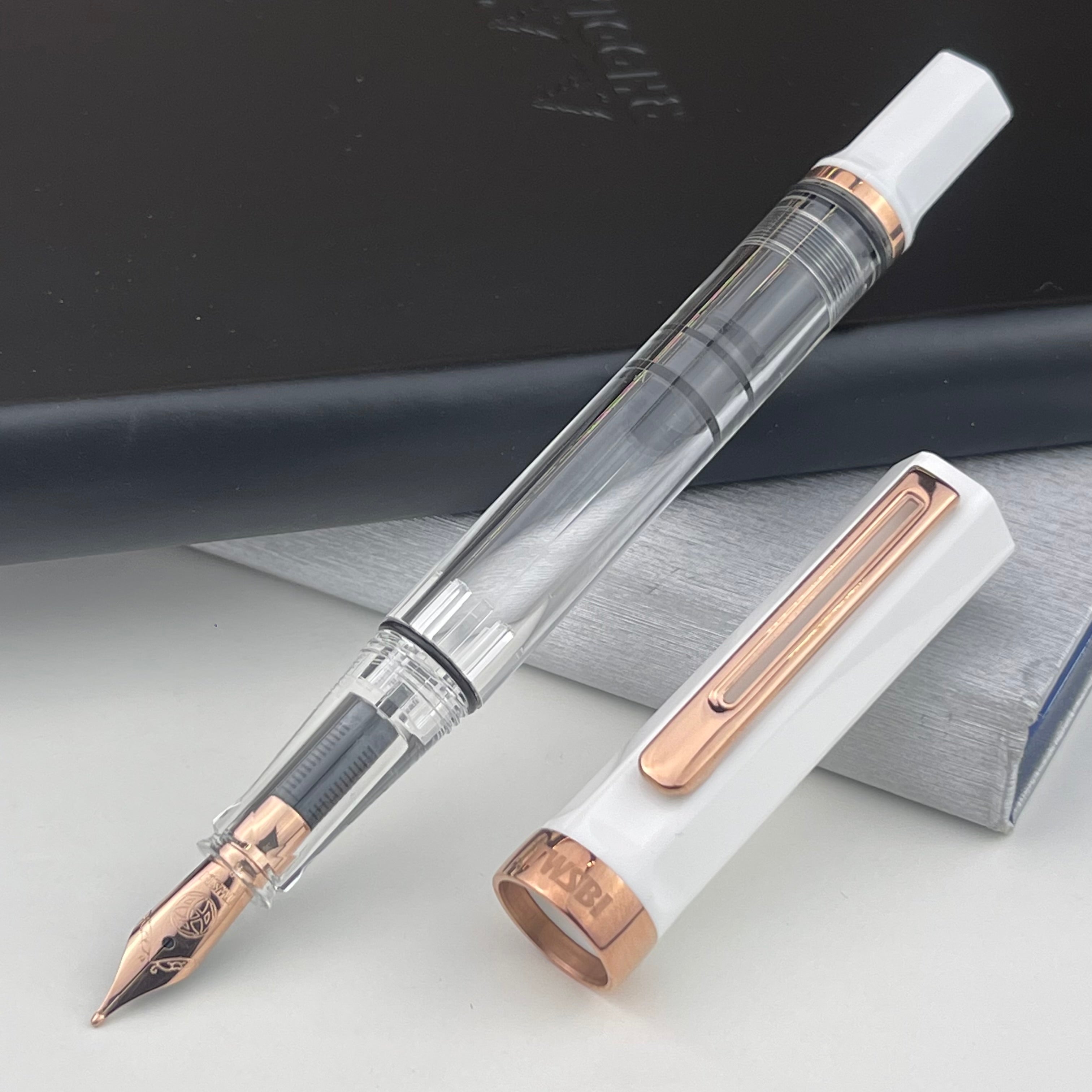 TWSBI Eco Fountain Pen - White w/ Rose Gold – Atlas Stationers