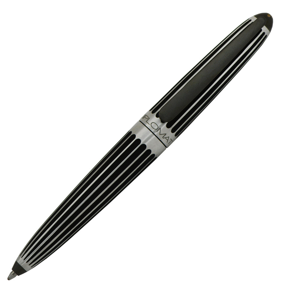 Diplomat Aero Ballpoint Pen - Stripes Black | Atlas Stationers.