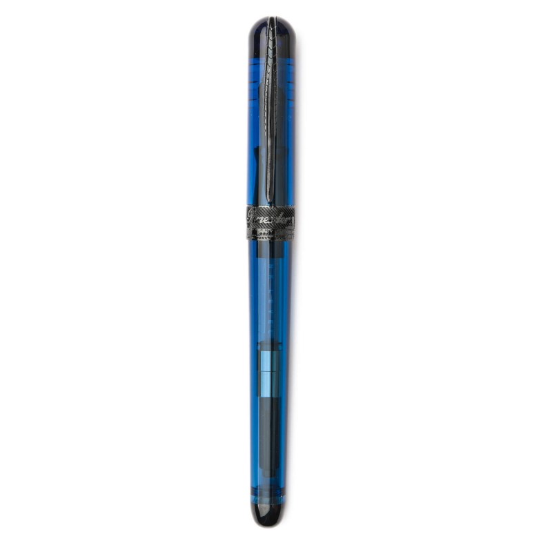 Pineider Avatar UR Demo Fountain Pen - Sky Blue w/ Black Trim