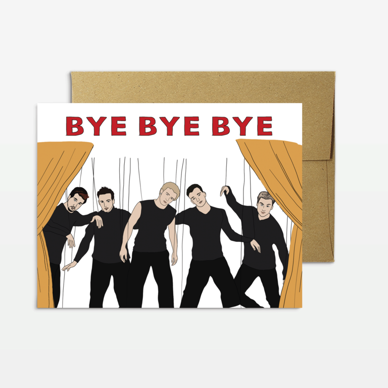 N'sync Bye Bye Bye Card | Atlas Stationers.