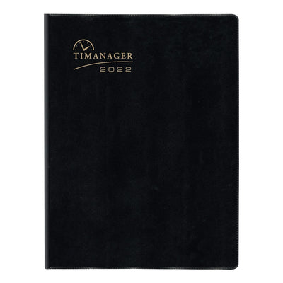 Timanager Weekly Planner - 8 1/2" x 11" - Black Cover | Atlas Stationers.