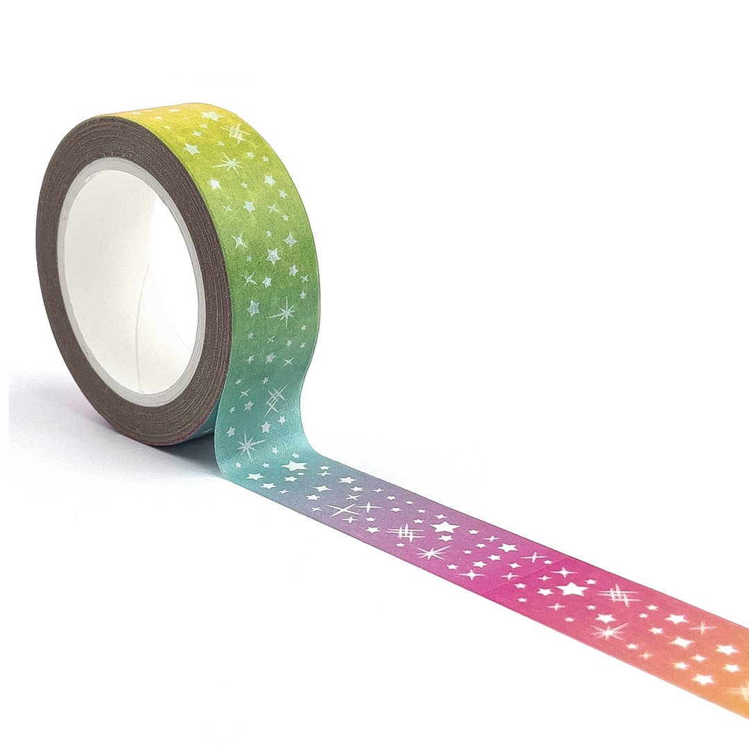 Rainbow Stardust Washi Tape
