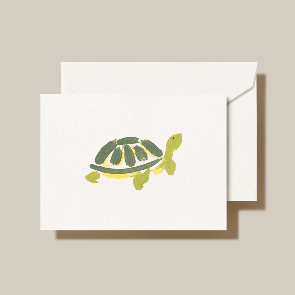 Brushstroke Turtle Note Card | Atlas Stationers.