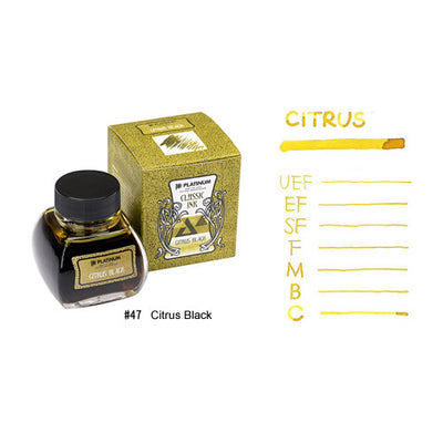 Platinum Citrus Black - 60ml Bottled Ink | Atlas Stationers.