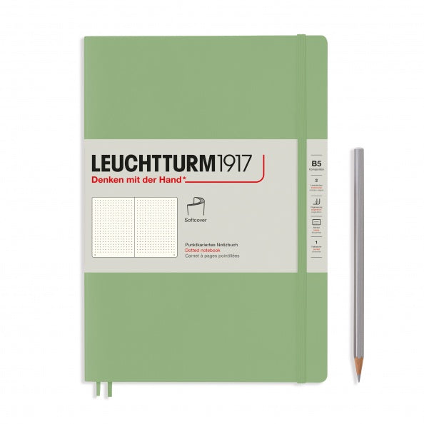Leuchtturm B5 Softcover Notebook - Sage - Dot Grid | Atlas Stationers.