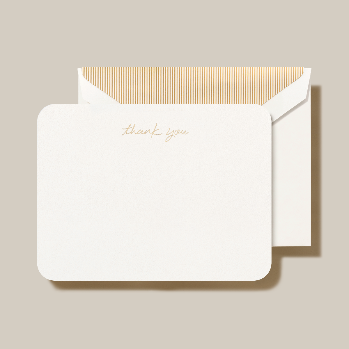 Rounded Corner Thank You Card | Atlas Stationers.