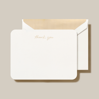 Rounded Corner Thank You Card | Atlas Stationers.
