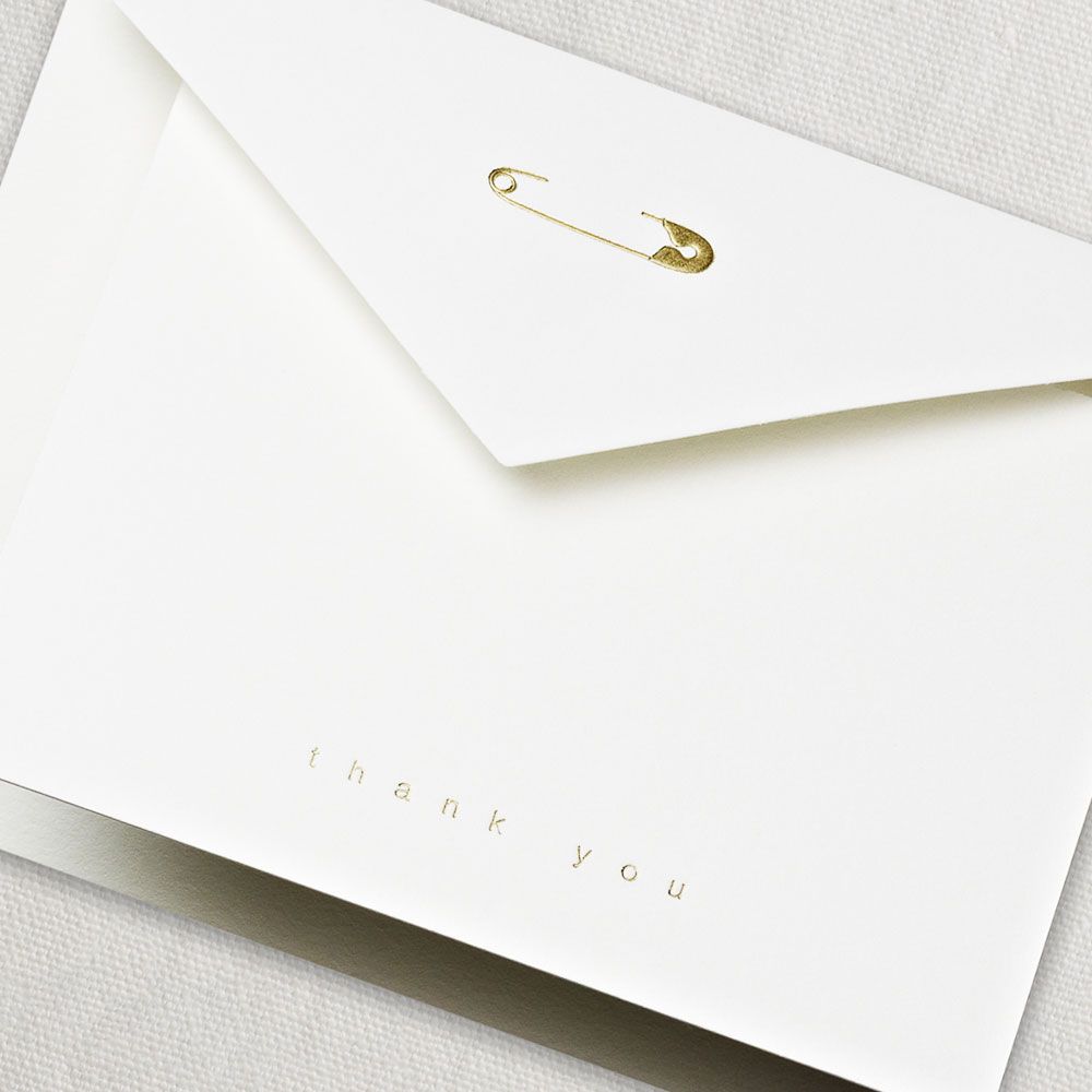 Diaper Pin Thank You Note | Atlas Stationers.