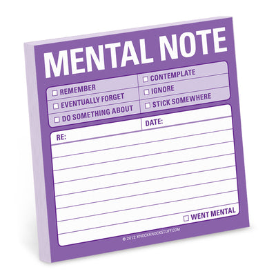 Mental Note Sticky Notes | Atlas Stationers.