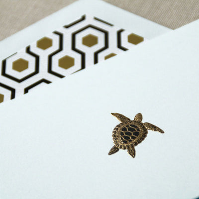 Engraved Sea Turtle Note | Atlas Stationers.
