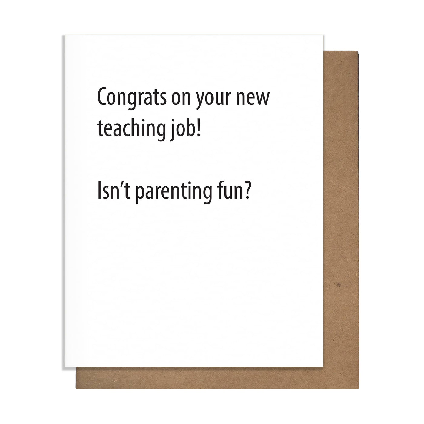 Teaching Job - Baby Card | Atlas Stationers.