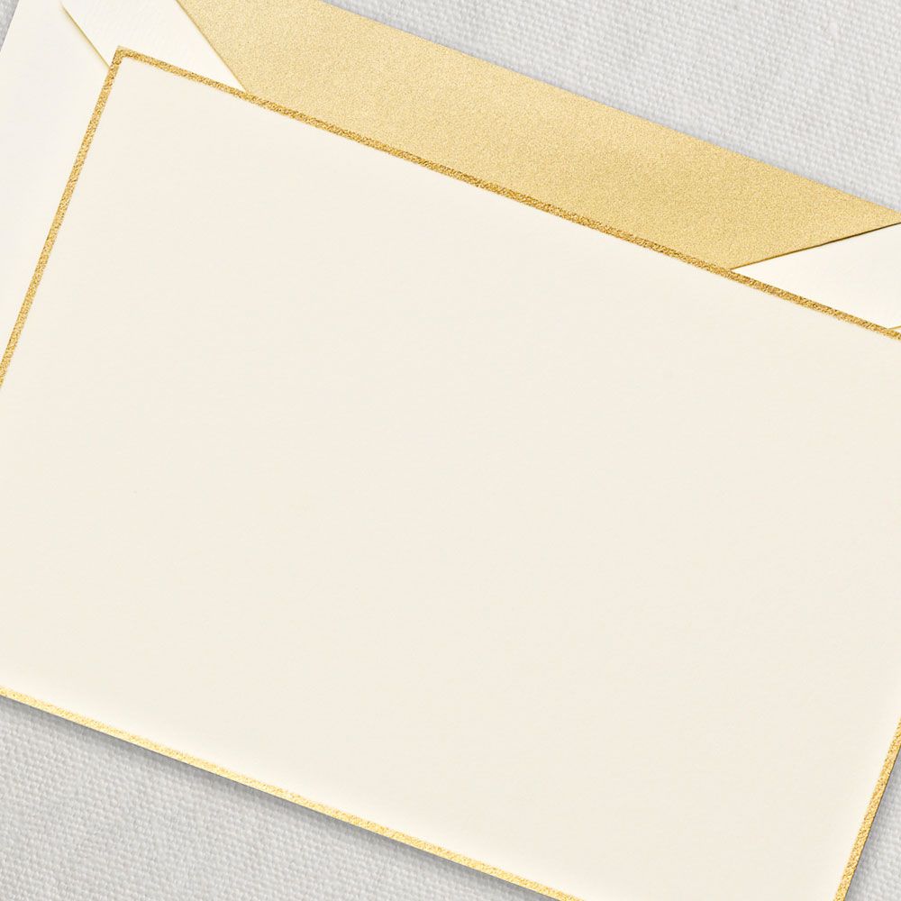 Gold Bordered Card | Atlas Stationers.
