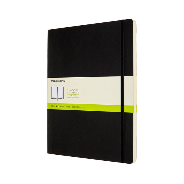 Moleskine XXL Classic Soft Cover Notebook - Black - Plain | Atlas Stationers.
