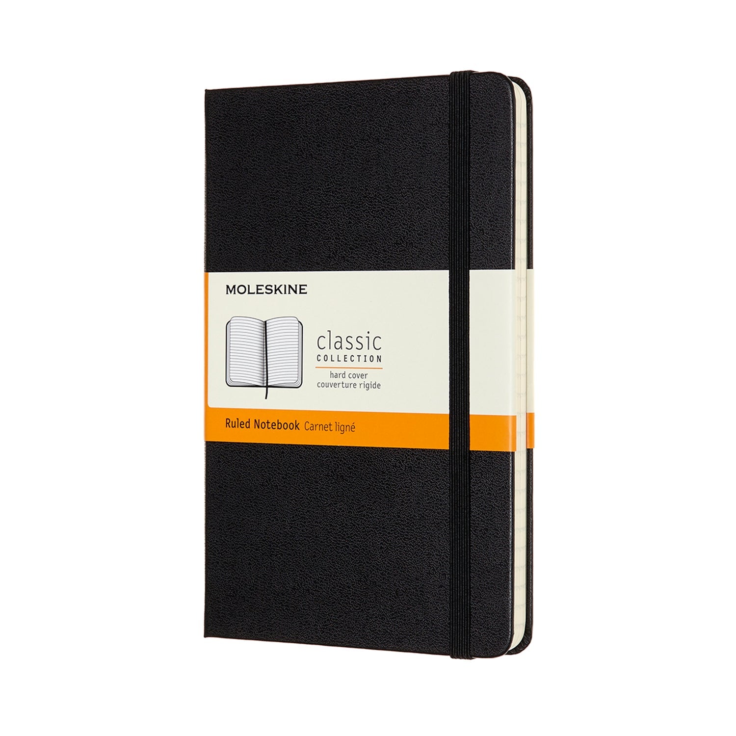 Moleskine Medium Classic Hard Cover Notebook - Black - Ruled | Atlas Stationers.