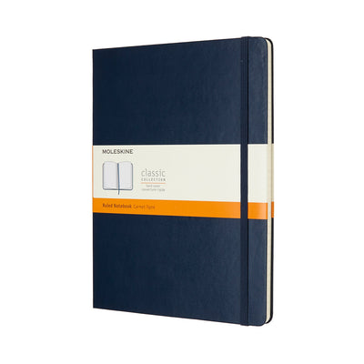 Moleskine XL Classic Hard Cover Notebook - Sapphire Blue - Ruled | Atlas Stationers.