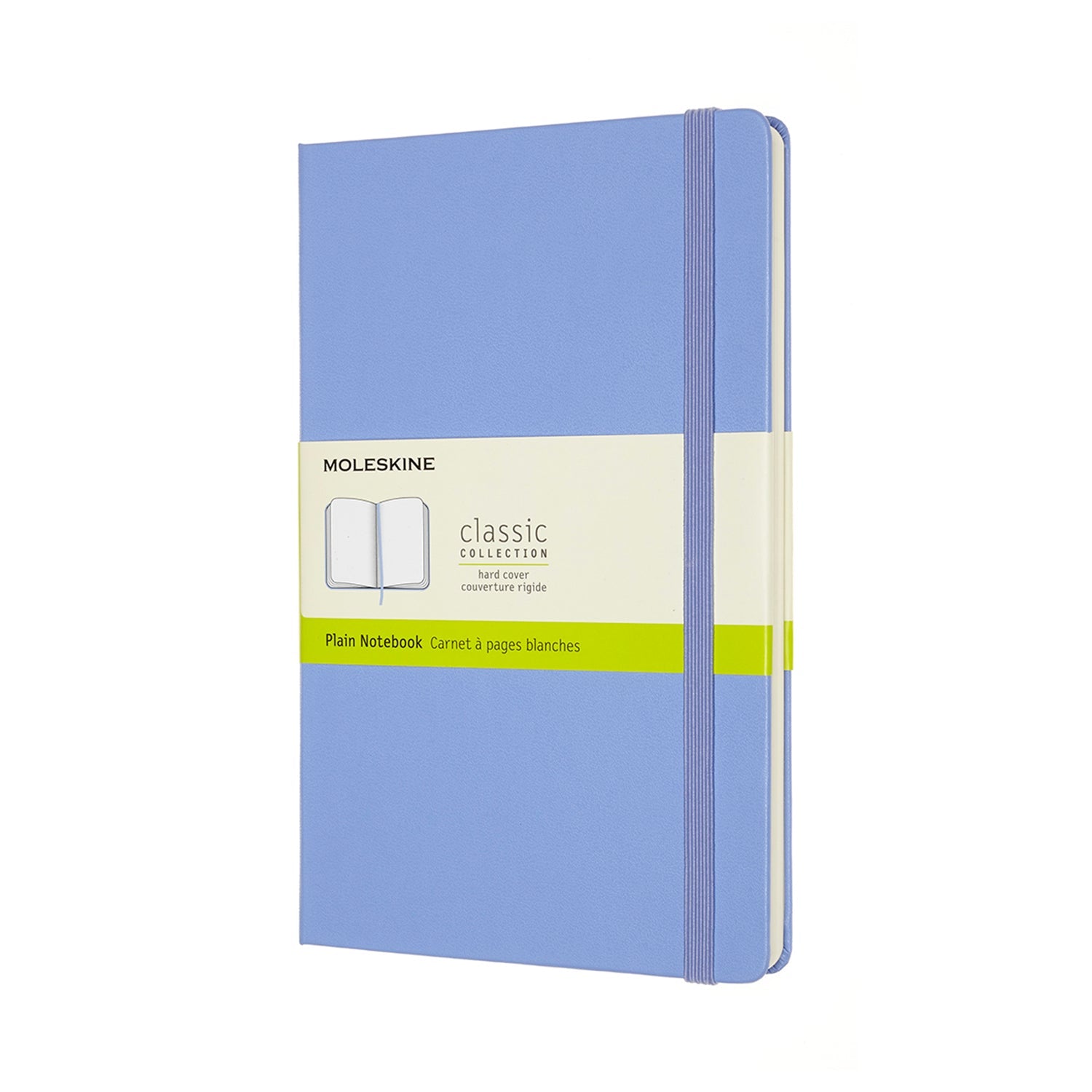Moleskine Large Classic Hard Cover Notebook - Hydrangea Blue - Plain | Atlas Stationers.