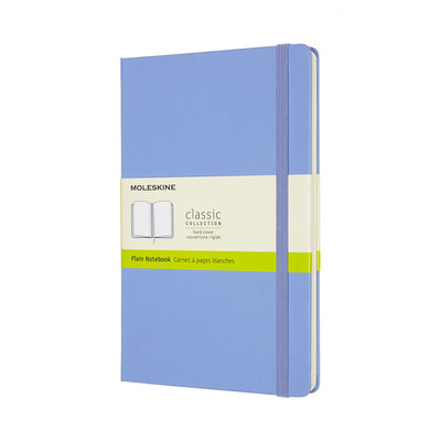 Moleskine Large Classic Hard Cover Notebook - Hydrangea Blue - Plain | Atlas Stationers.