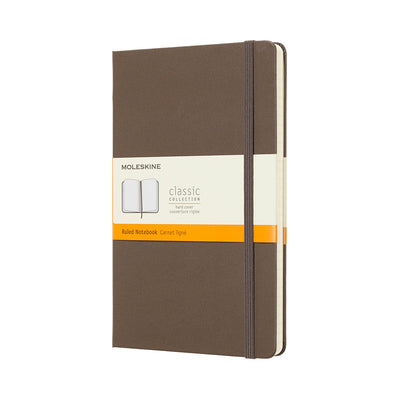 Moleskine Large Classic Hard Cover Notebook - Brown Earth - Ruled | Atlas Stationers.