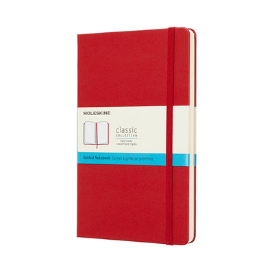 Moleskine Large Classic Hard Cover Notebook - Red - Dot Grid | Atlas Stationers.