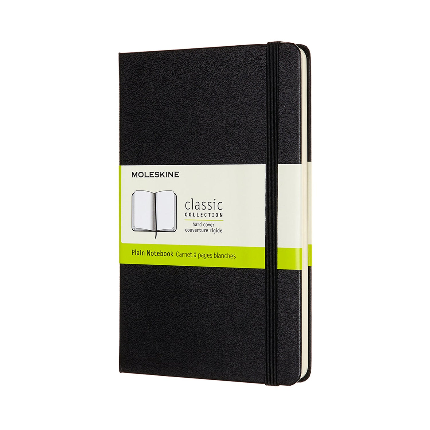 Moleskine Medium Classic Hard Cover Notebook - Black - Plain | Atlas Stationers.