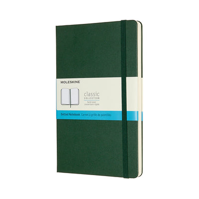 Moleskine Large Classic Hard Cover Notebook - Myrtle Green - Dot Grid | Atlas Stationers.