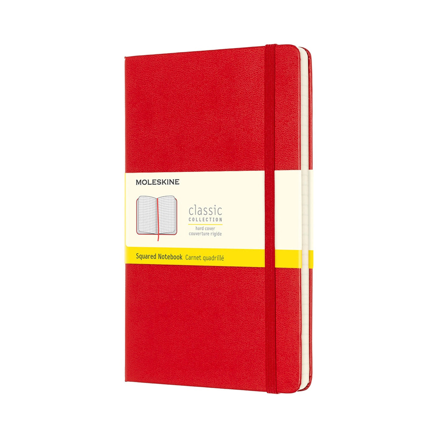 Moleskine Large Classic Hard Cover Notebook - Red - Squared | Atlas Stationers.