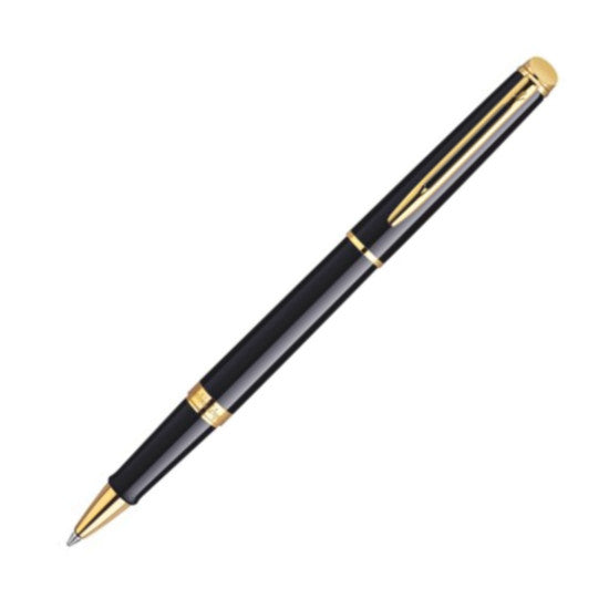 Waterman Hemisphere Rollerball Pen - Black w/ Gold Trim – Atlas