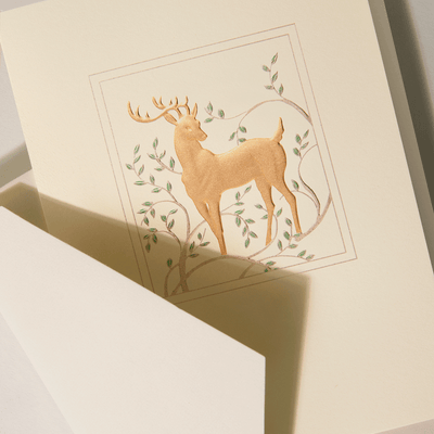 Crane Boxed Holiday Cards - Woodland Reindeer | Atlas Stationers.