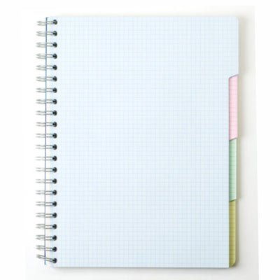 Clairefontaine Wirebound Notebook - Graph w/4 tabs 112 sheets - 8 1/4 x 11 3/4 - Assorted | Atlas Stationers.
