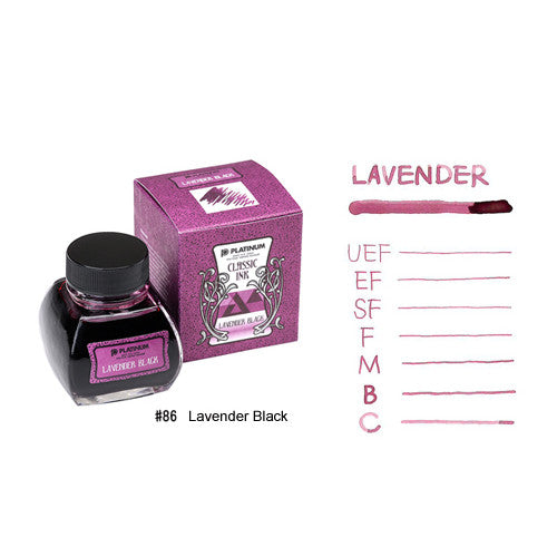 Platinum Lavender Black - 60ml Bottled Ink | Atlas Stationers.