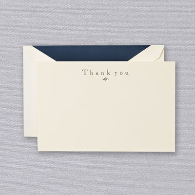 Navy Thank You Card | Atlas Stationers.