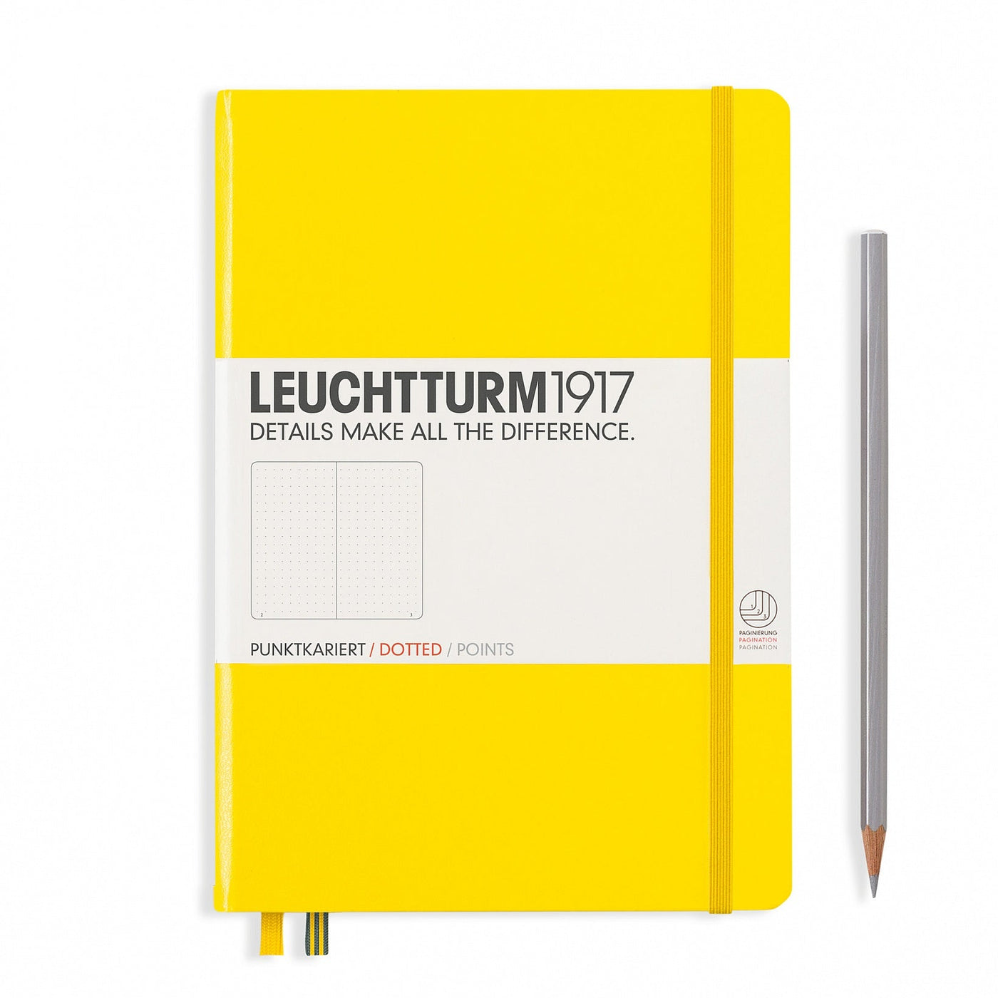 Leuchtturm A5 Hardcover Notebook - Lemon - Dot Grid | Atlas Stationers.