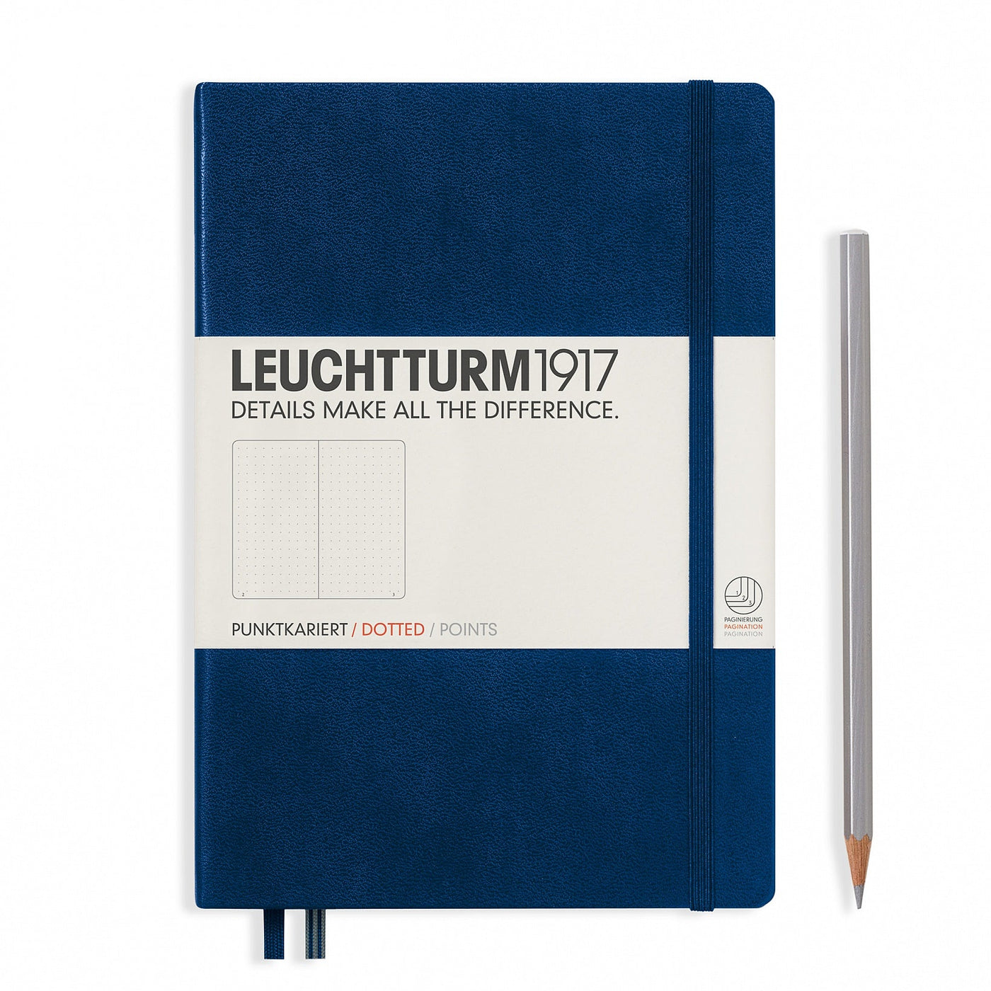Leuchtturm A5 Hardcover Notebook - Navy - Dot Grid | Atlas Stationers.