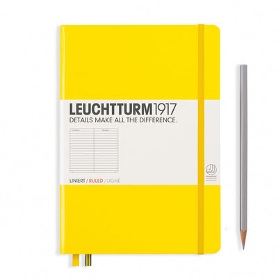 Leuchtturm A5 Hardcover Notebook - Lemon - Ruled | Atlas Stationers.