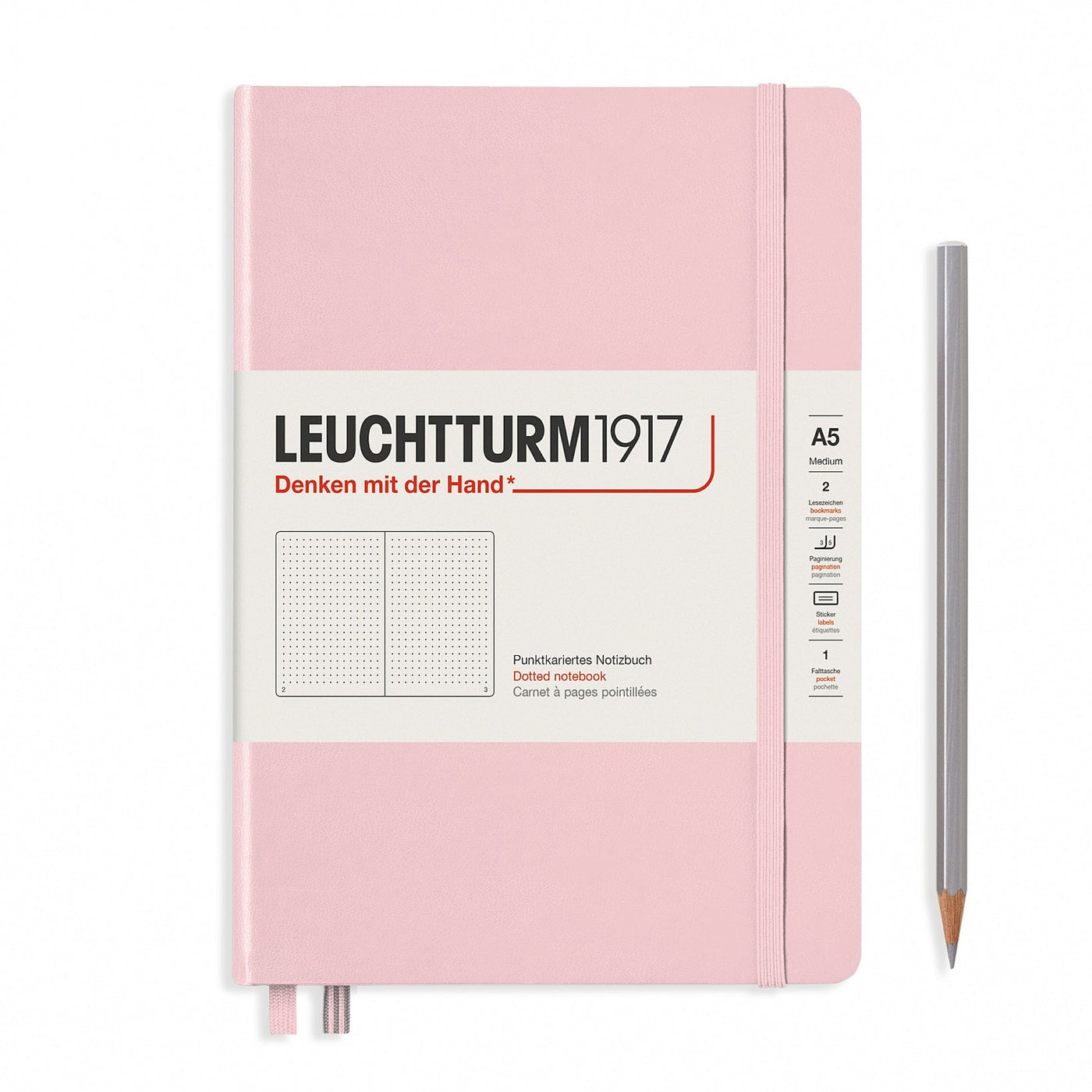 Leuchtturm A5 Hardcover Notebook - Powder - Dot Grid | Atlas Stationers.