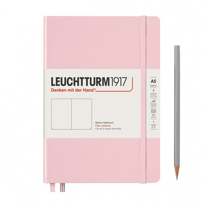 Leuchtturm A5 Hardcover Notebook - Powder - Plain | Atlas Stationers.