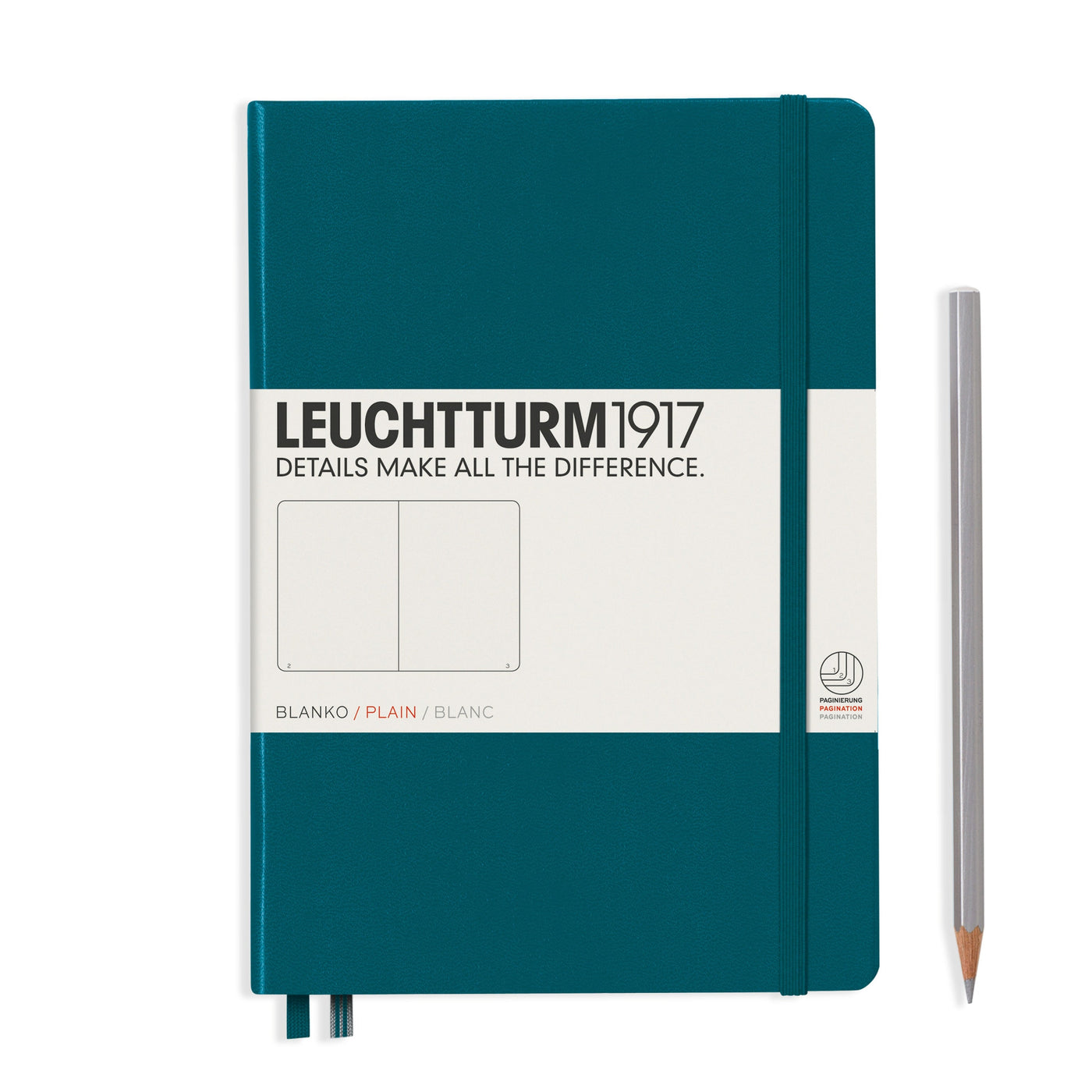 Leuchtturm A5 Hardcover Notebook - Pacific Green - Plain | Atlas Stationers.