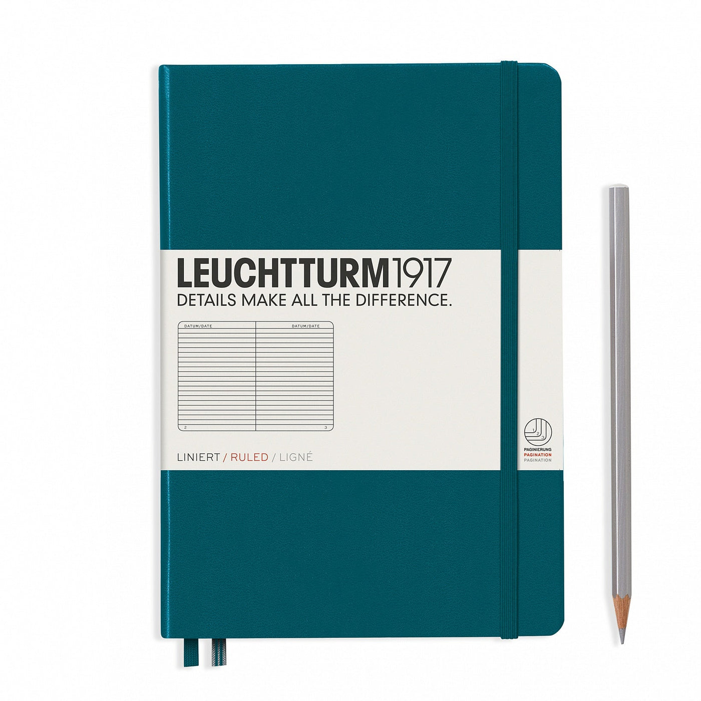 Leuchtturm A5 Hardcover Notebook - Pacific - Ruled | Atlas Stationers.