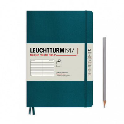 Leuchtturm A5 Softcover Notebook - Pacific Green - Ruled | Atlas Stationers.