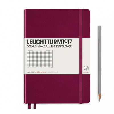 Leuchtturm A5 Hardcover Notebook - Port Red - Squared | Atlas Stationers.