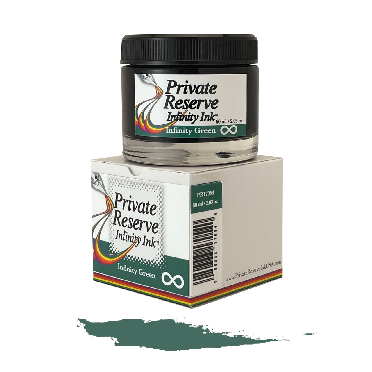 Private Reserve Infinity Green - 60ML Bottled Ink | Atlas Stationers.