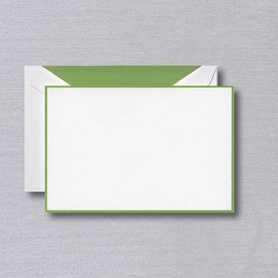 Spring Green Bordered Card | Atlas Stationers.