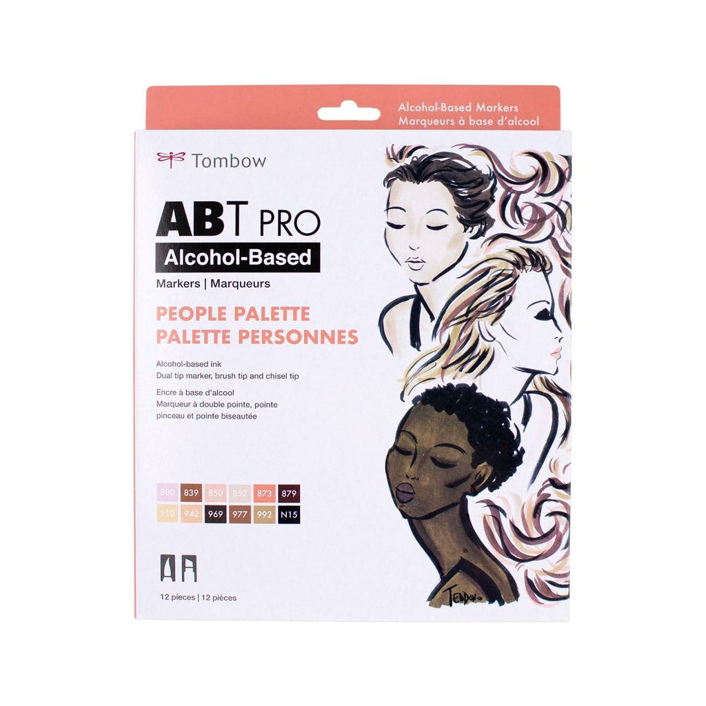 Basic Palette ABT PRO Brush Marker 12-Marker Sets Alcohol-Based