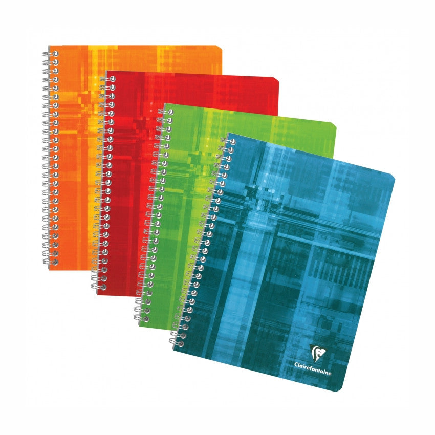 Clairefontaine Wirebound Notebook - Graph w/12 tabs 60 sheets - 6 3/4 x 8 3/4 - Assorted | Atlas Stationers.